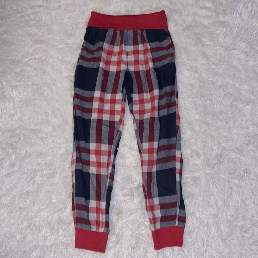 Aerie Red and Navy Plaid Jogger Pajama Pants Size XS